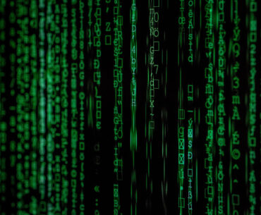 black-green screen inspired by a movie "Matrix"