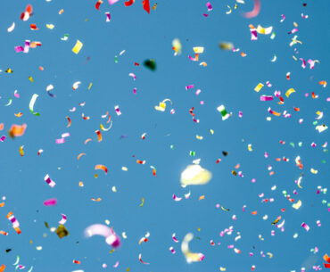 Do you celebrate what you learned? confetti, celebration